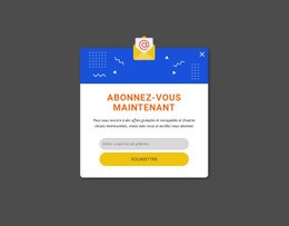 Abonnez-Vous Maintenant Popup