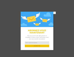 Abonnez-Vous Maintenant Au Formulaire Dans Une Fenêtre Contextuelle