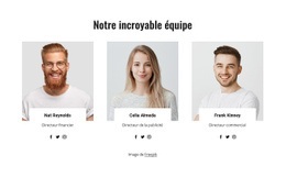 Modèle HTML5 Exclusif Pour Notre Formidable Équipe