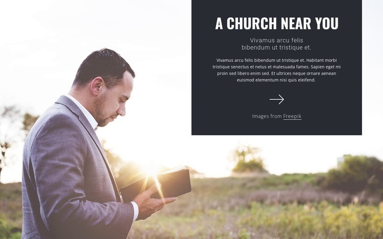A church near you Homepage Design