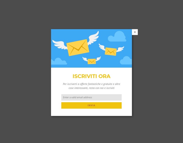 Sottoscrivi ora il modulo in popup Progettazione di siti web