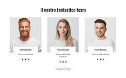 Il Nostro Fantastico Team - Modello Di Sito Web Semplice