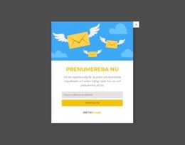 Prenumerera Nu I Popup -Fönstret - HTML-Sidmall