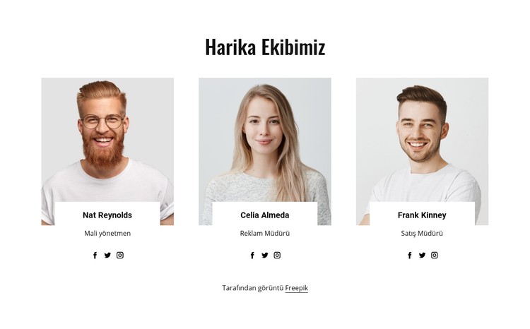 Harika ekibimiz CSS Şablonu