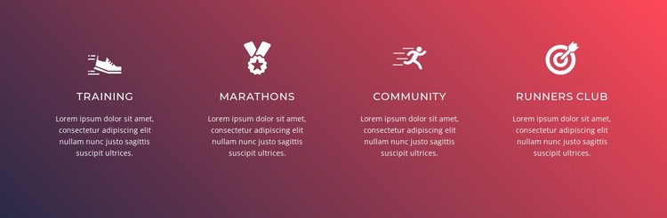 Running club features CSS Template