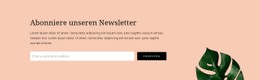 Newsletter-Abonnement HTML5- Und CSS3-Vorlage