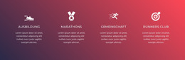Running Club Features - Kreative Mehrzweck-Zielseite