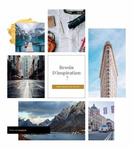 Idées D'Inspiration De Voyage - Page De Destination Prête À L'Emploi