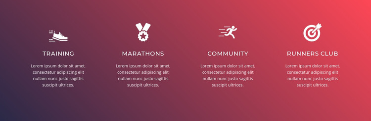 Running club features Homepage Design