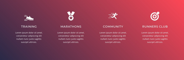 Running club features HTML Template