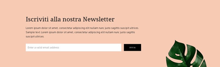 Sottoscrizione alla Newsletter Modelli di Website Builder