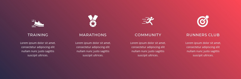 Running club features Web Page Design
