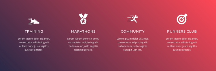 Running club features Website Builder Templates