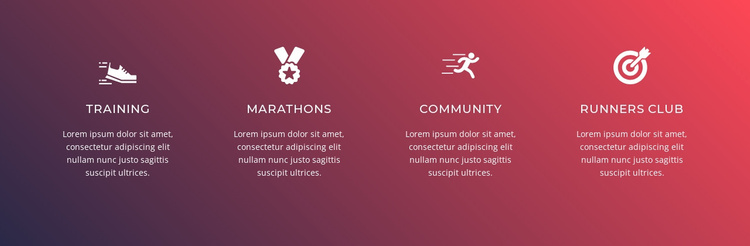 Running club features eCommerce Template