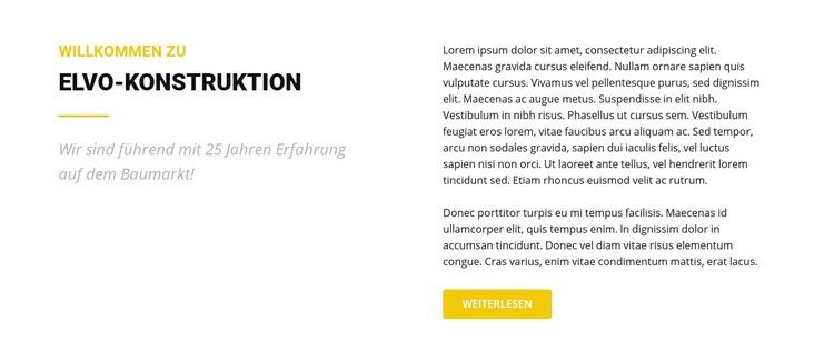 Text mit zwei Spalten HTML Website Builder