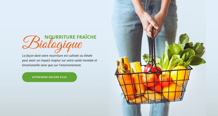 Aliments biologiques frais Thème WordPress