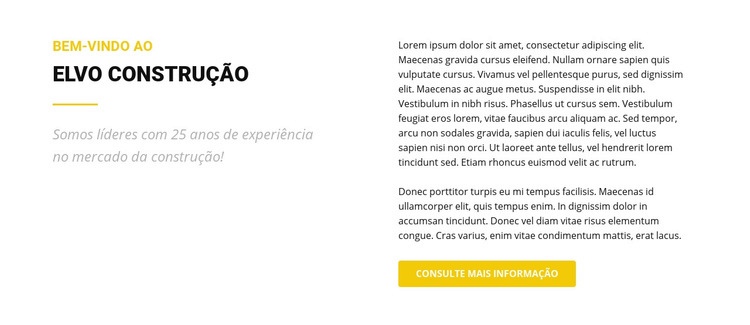 Texto de duas colunas Design do site