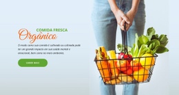 Alimentos Orgânicos Frescos - Modelo De Site De Arrastar E Soltar