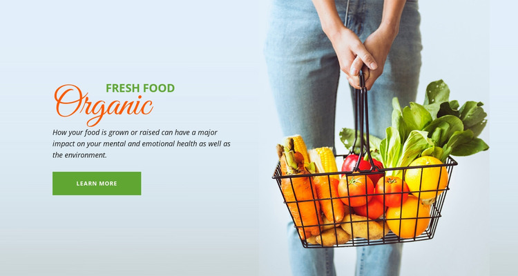 Fresh Organic Food Web Design