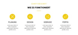Responsive Webvorlage Für Arbeitsplanung