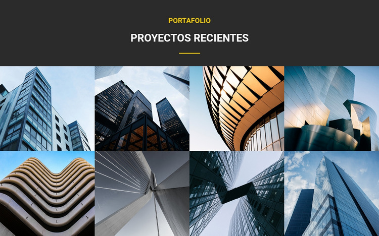 Portafolio de proyectos recientes Plantilla Joomla