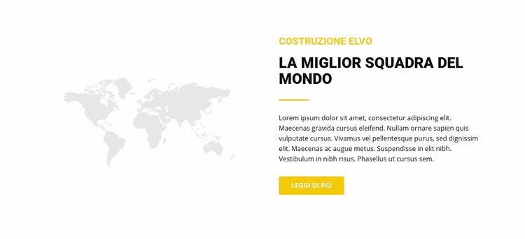 Mappa e testo Mockup del sito web