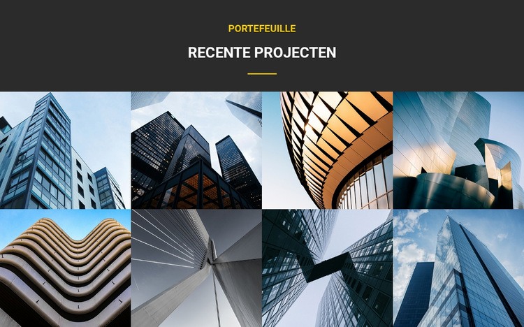 Portfolio Recente projecten Bestemmingspagina