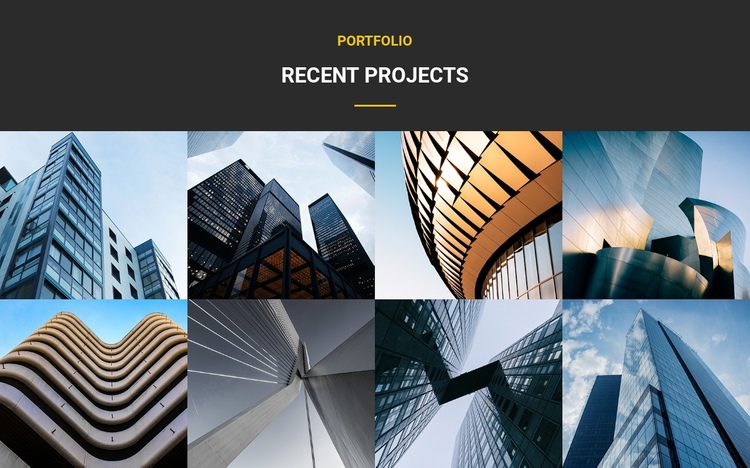 Recent Projects Portfolio Website Builder Software