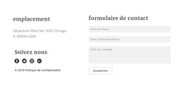 Formulaire De Contact - Modèle De Page HTML