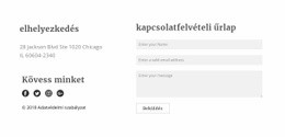 Kapcsolatfelvételi Űrlap - Ingyenes HTML-Sablon