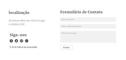 Formulário De Contato - Maquete Do Site