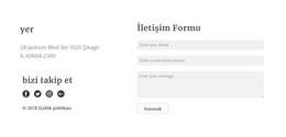 İletişim Formu - Ücretsiz HTML Şablonu