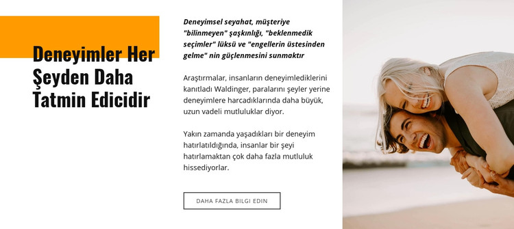 Deneyimsel Seyahatler HTML Şablonu