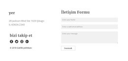 İletişim Formu - Site Modeli