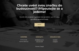 Kontakty A Tlačítko – Šablona Stránky HTML