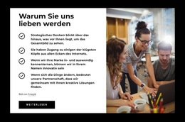 Warum Sie Uns Lieben Werden – Website-Design-Vorlage