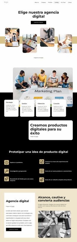 Elige Nuestra Agencia Digital - Plantilla De Sitio Web Gratuita