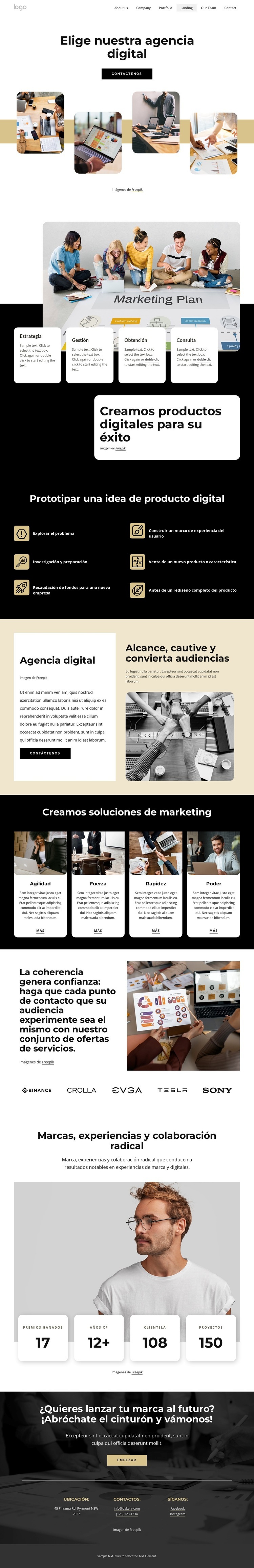 Elige nuestra agencia digital Plantilla