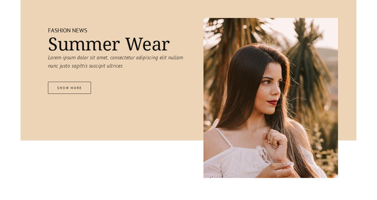 Summer Wear Homepage Design