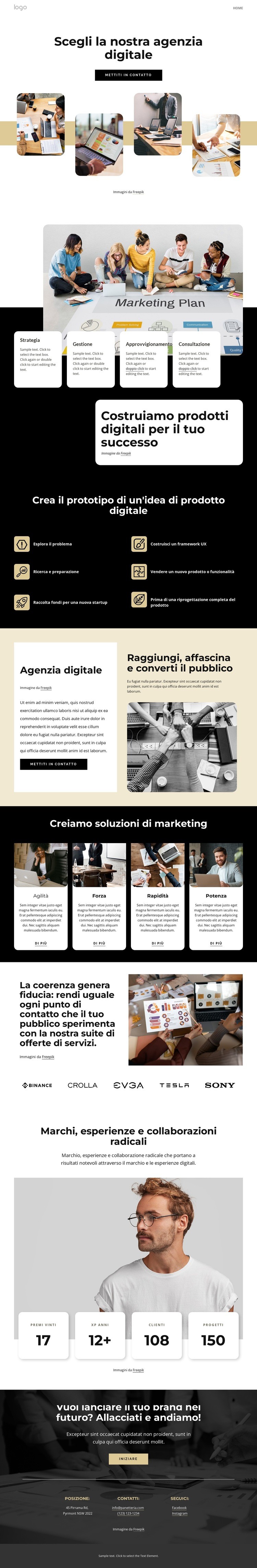 Scegli la nostra agenzia digitale Modello