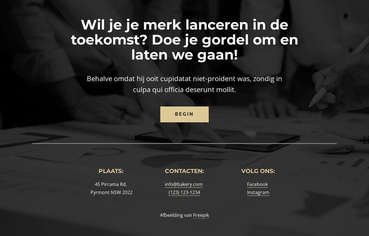 Contacten en knop Sjabloon voor één pagina