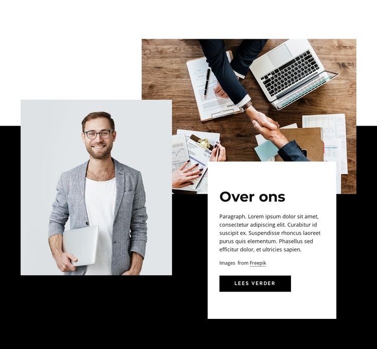 Ontwerp en technologie Website mockup