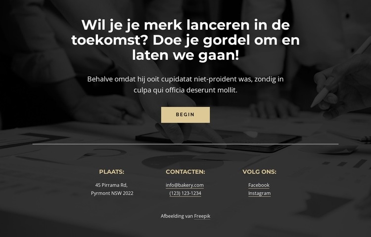 Contacten en knop Website ontwerp