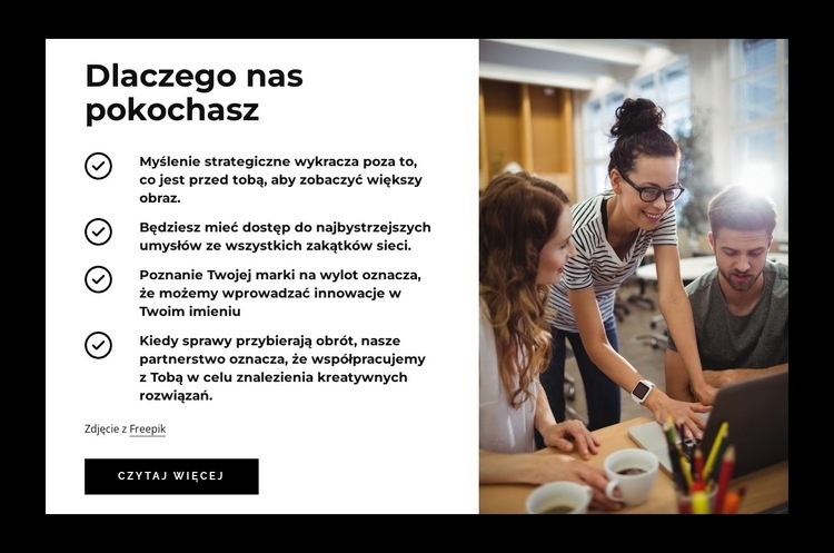 Dlaczego nas pokochasz Szablon HTML5