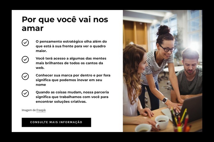 Por que você vai nos amar Modelos de construtor de sites