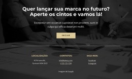 Maquete De Site Premium Para Contatos E Botão