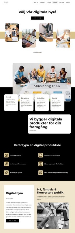 Välj Vår Digitala Byrå - Gratis Webbplatsmall
