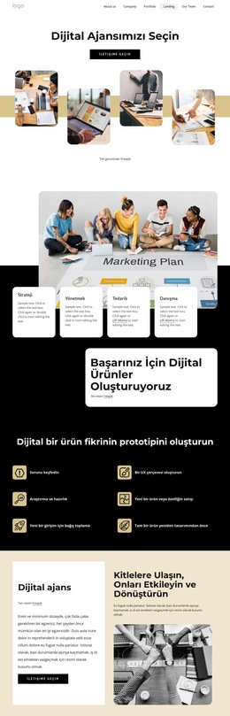 Dijital Ajansımızı Seçin - Basit Web Sitesi Şablonu