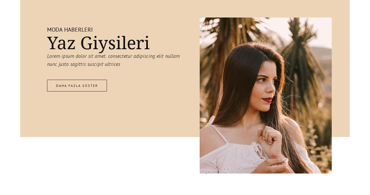 Yaz Giysileri Web Sitesi Şablonu