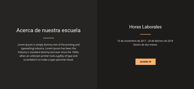 Sobre la escuela de diseño Creador de sitios web HTML